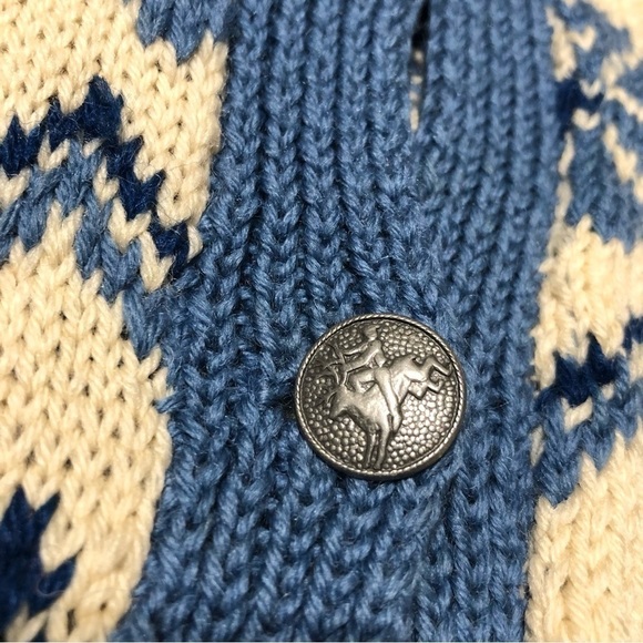 Vintage wool Nordic cardigan sweater Dale of Norway style - Picture 3 of 6